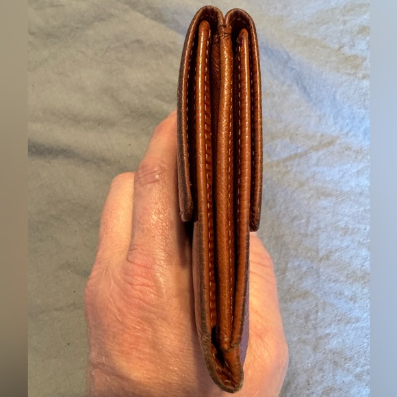 LOUIS VUITTON VINTAGE ELISE TRIFOLD COGNAC BROWN EPI LEATHER WALLET W/COA - Picture 12 of 14